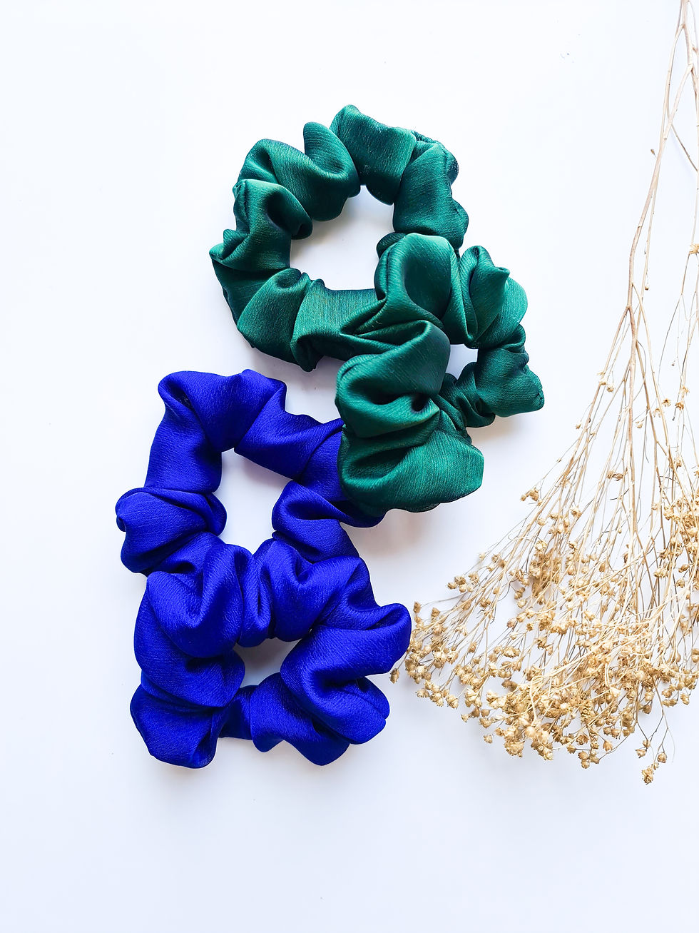 Miniature : Chouchou Silky vert bouteille