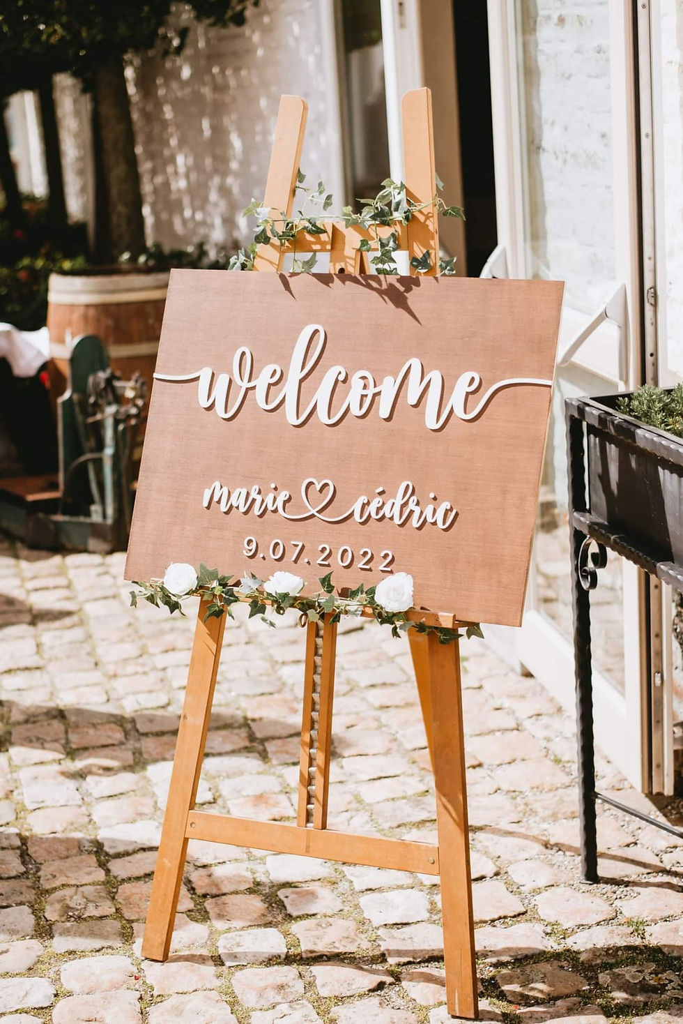 panneau d'accueil de mariage personnalisé