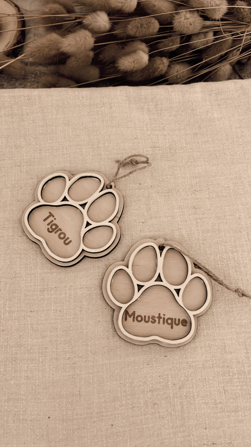 Miniature : Boule de Noël personnalisée Woof | Pour vos animaux adorés