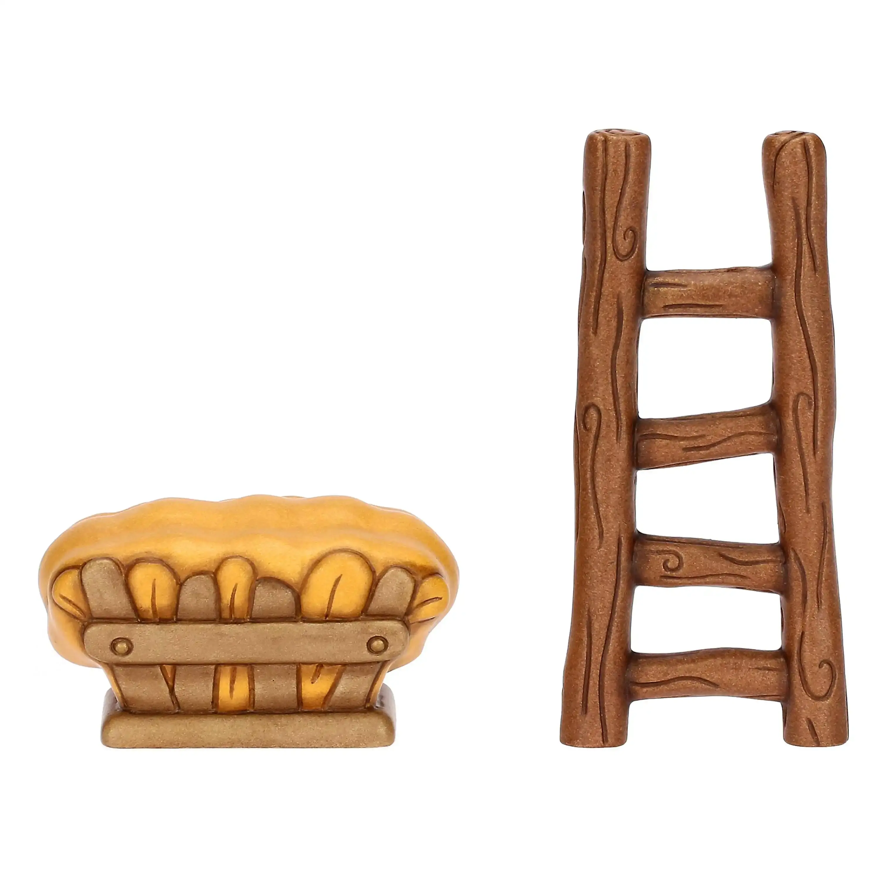 Set scala e mangiatoia in ceramica Presepe Classico Thun