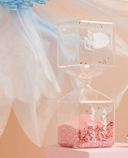 Bomboniera Claraluna Clessidra rosa Grande 25215