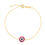 Thumbnail: Evil Eye Bracelet, 14k Gold Evil Eye Charm Bracelet