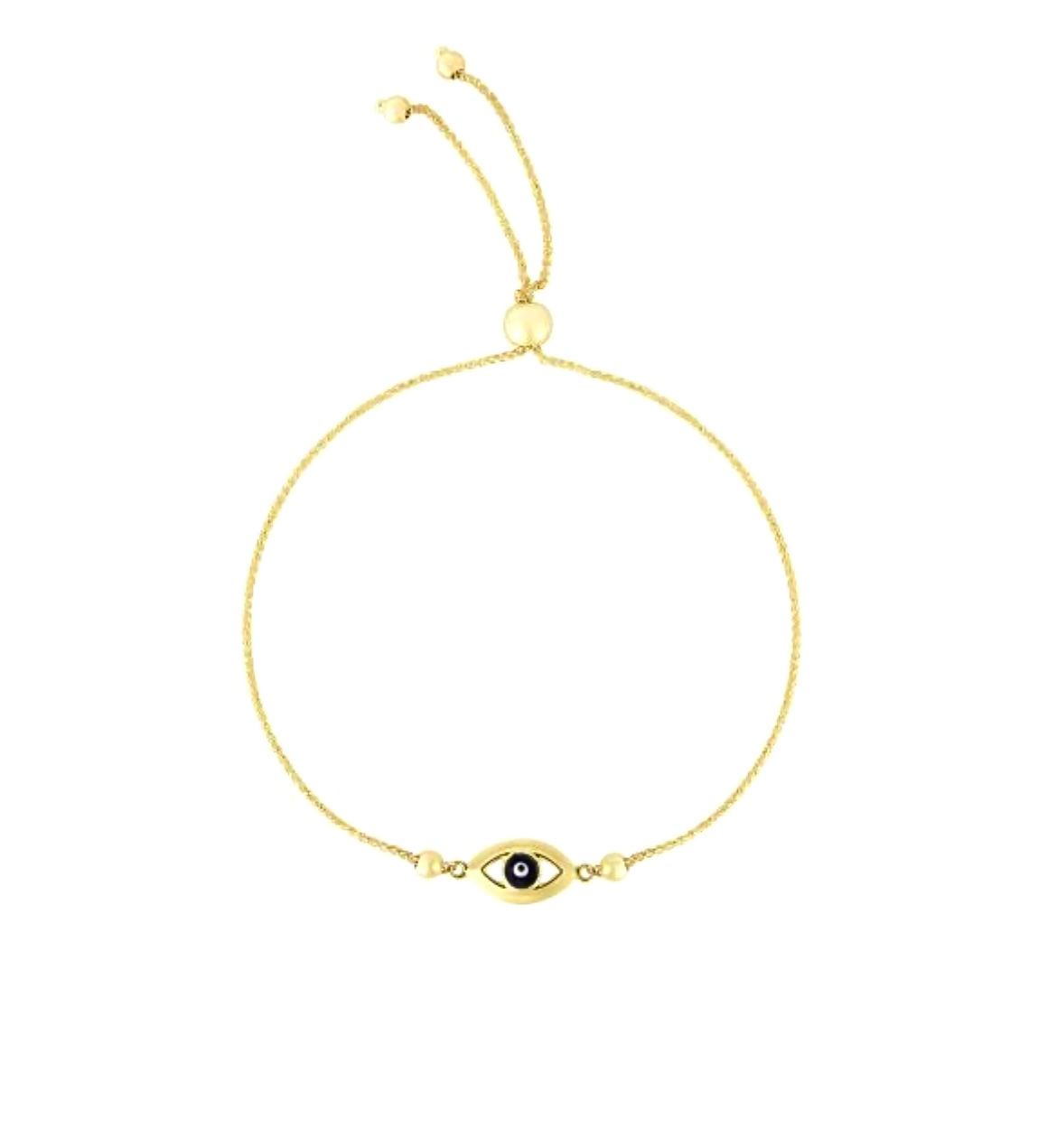 14k Gold Evil Eye Bracelet