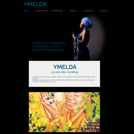 Création du site de l'artiste Ymelda