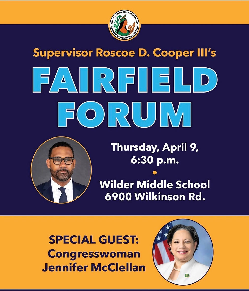 Fairfield Forum with Fairfield District Supervisor Roscoe D. Cooper III