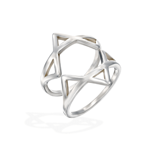 Two Piece Sterling Silver Star of David Ring combined