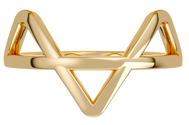 Bottom half of the Star of David Ring