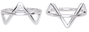 Silver Dor L’Dor rings – two halves forming one Star of David