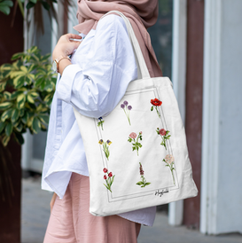 Flowers of Hayfields Illustrated Bag