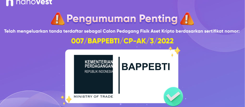 Nanovest Platform Jual Beli Aset Digital Resmi Terdaftar di BAPPEBTI