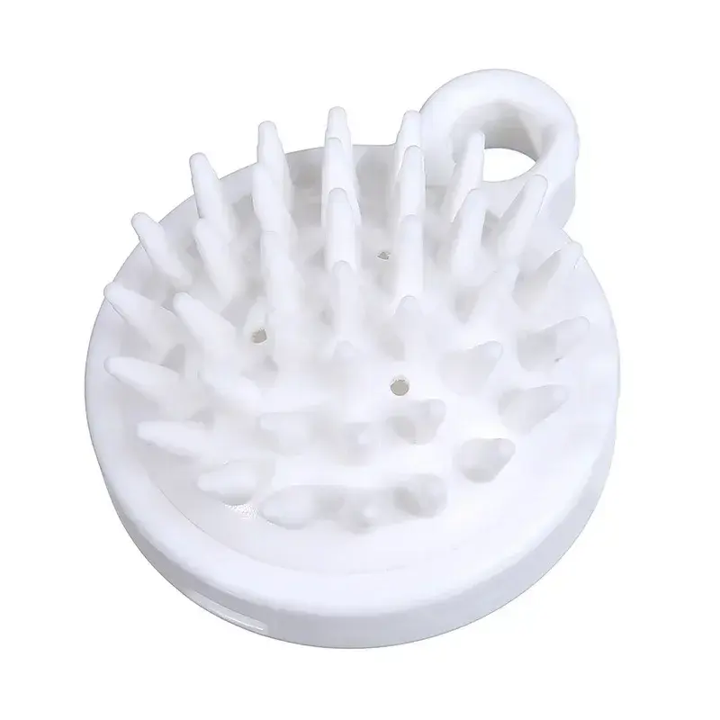 Thumbnail: 1pc Silicone Shampoo Brush Body Massage Brush Bath Shower Brush Salon Hairdressi