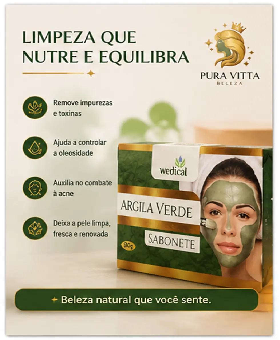 Controle da Oleosidade e Limpeza Purificante com Argila Verde
