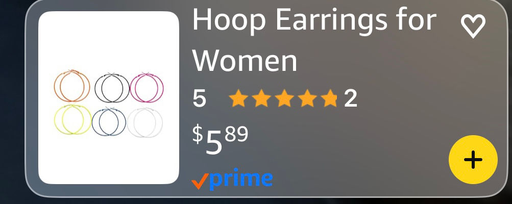 6 pair of hoop earrings 