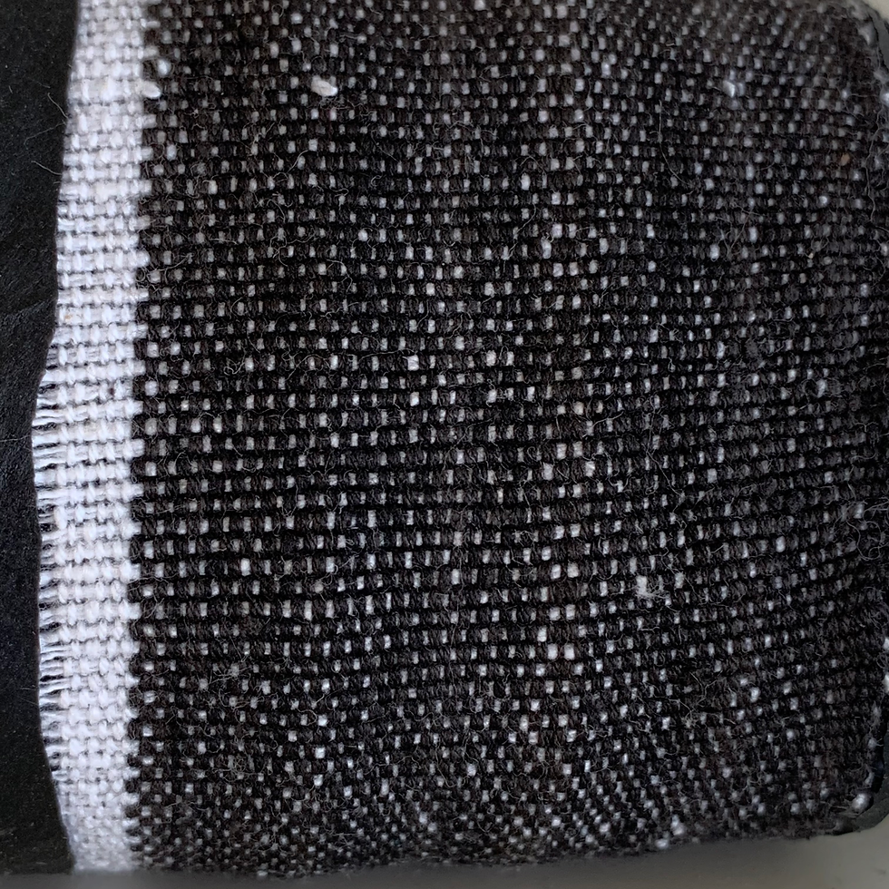 Thumbnail: Black and White Woven Cotton Cuff