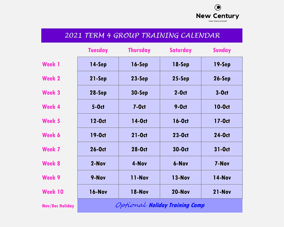 2021 Group Training Calendar (Term 4).pn