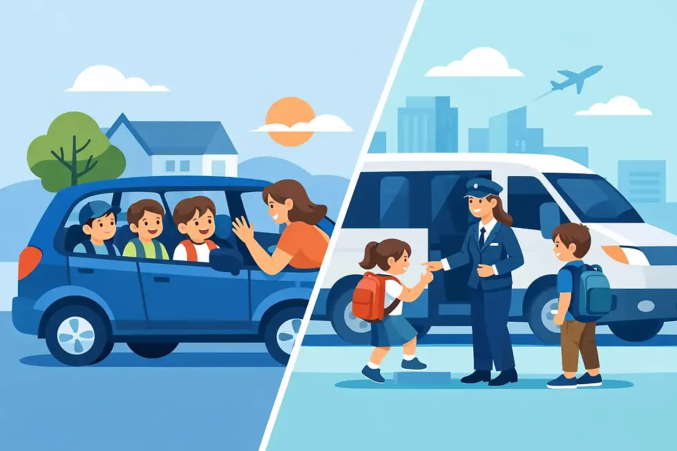 Carpool vs Professional Kid Transport