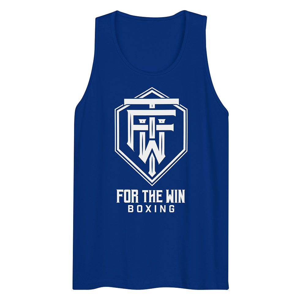Thumbnail: Unisex premium tank top white logo