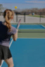 Caption: Cleveland State University student and Vindi managing editor Ava Fuduric plays a game of pickleball. Credit: Casey Couch