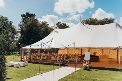Wedding reception marquee