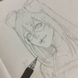 Tsuyu sketch from #myheroacademia  that I did last time