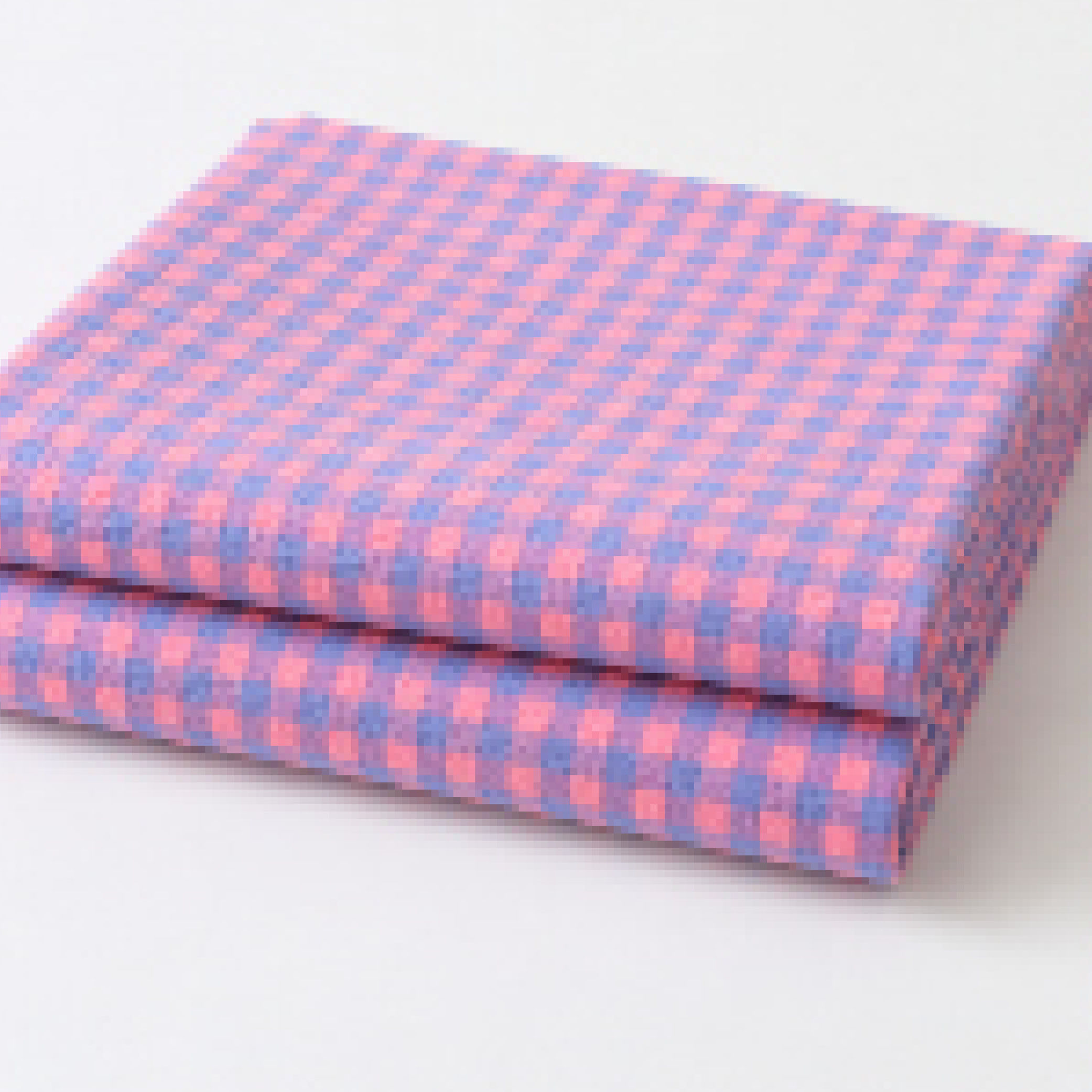 Seersucker Cotton Gingham Violet Berry 2 Meter Remnant