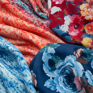 Mix of Silk Viscose Fabrics
