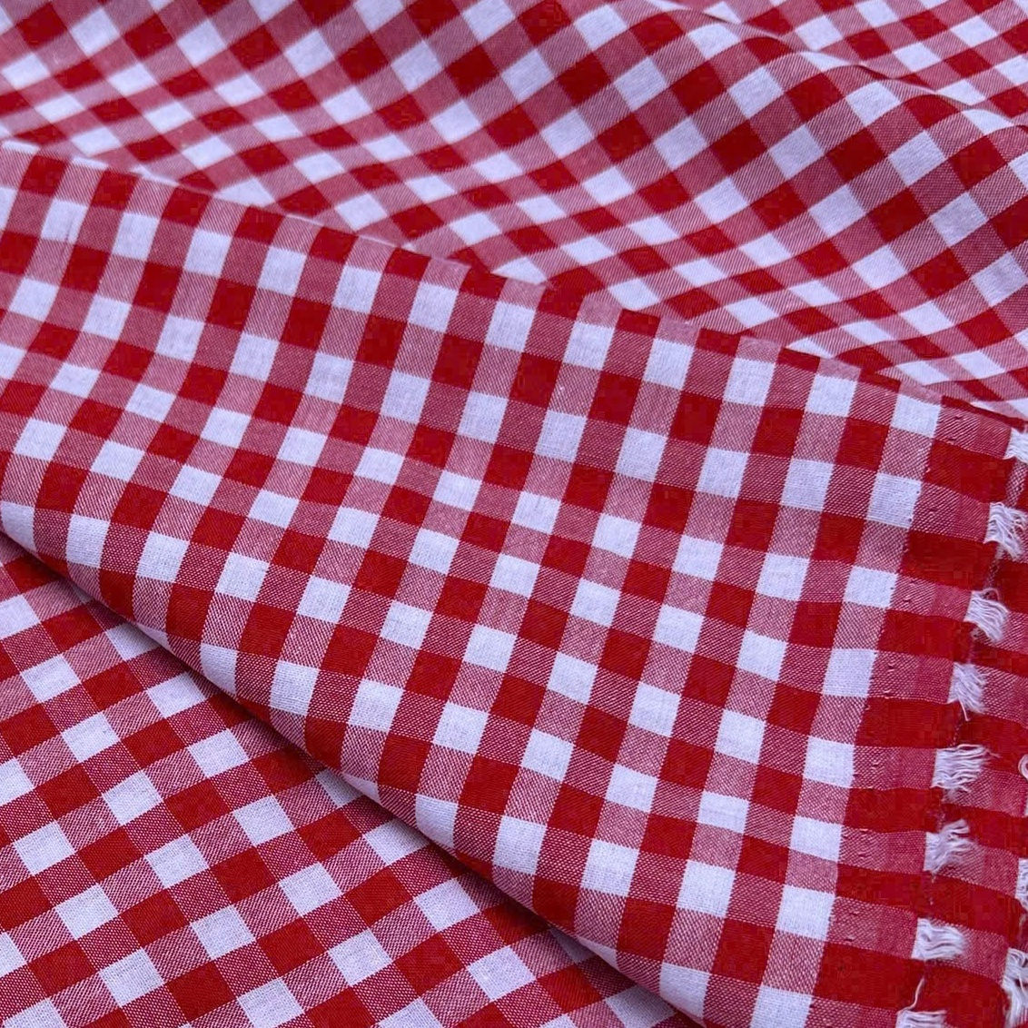 Seersucker Gingham Red Licquorice