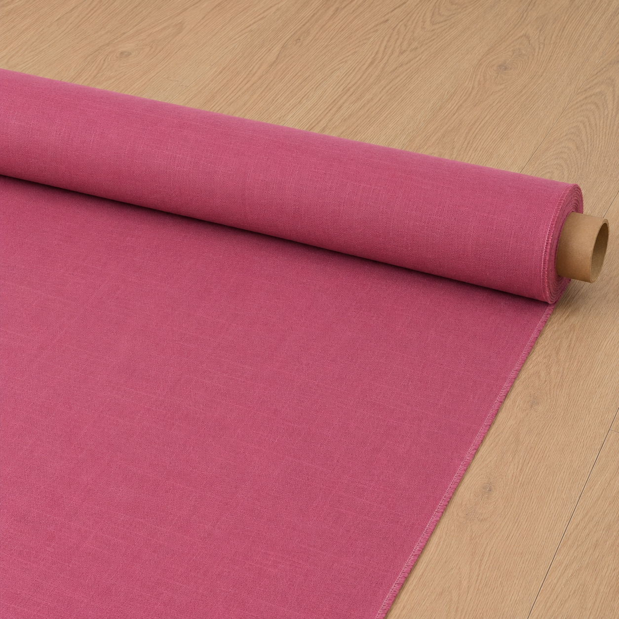 Linen Cotton Deadstock Deep Rose