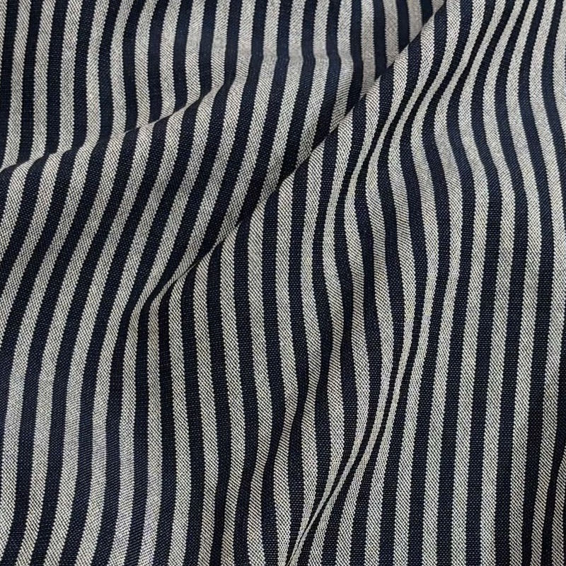 Earthen Luxury Linen Stripe Indigo