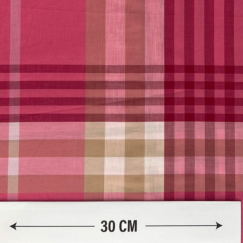 Thumbnail: Paris Plaid Yarn-Dyed Cotton Voile 3 Meter Piece