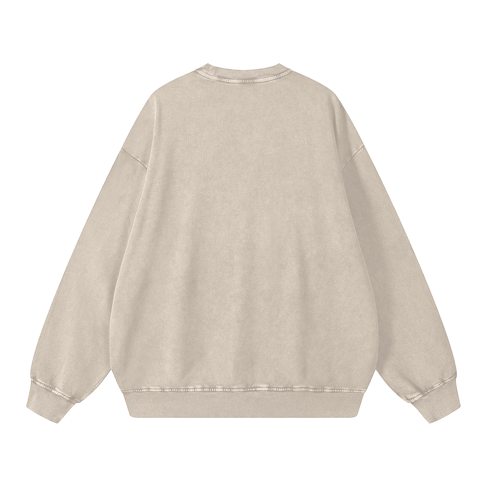 Thumbnail: Flower Bed Snow Washed Oversized Sweatshirt