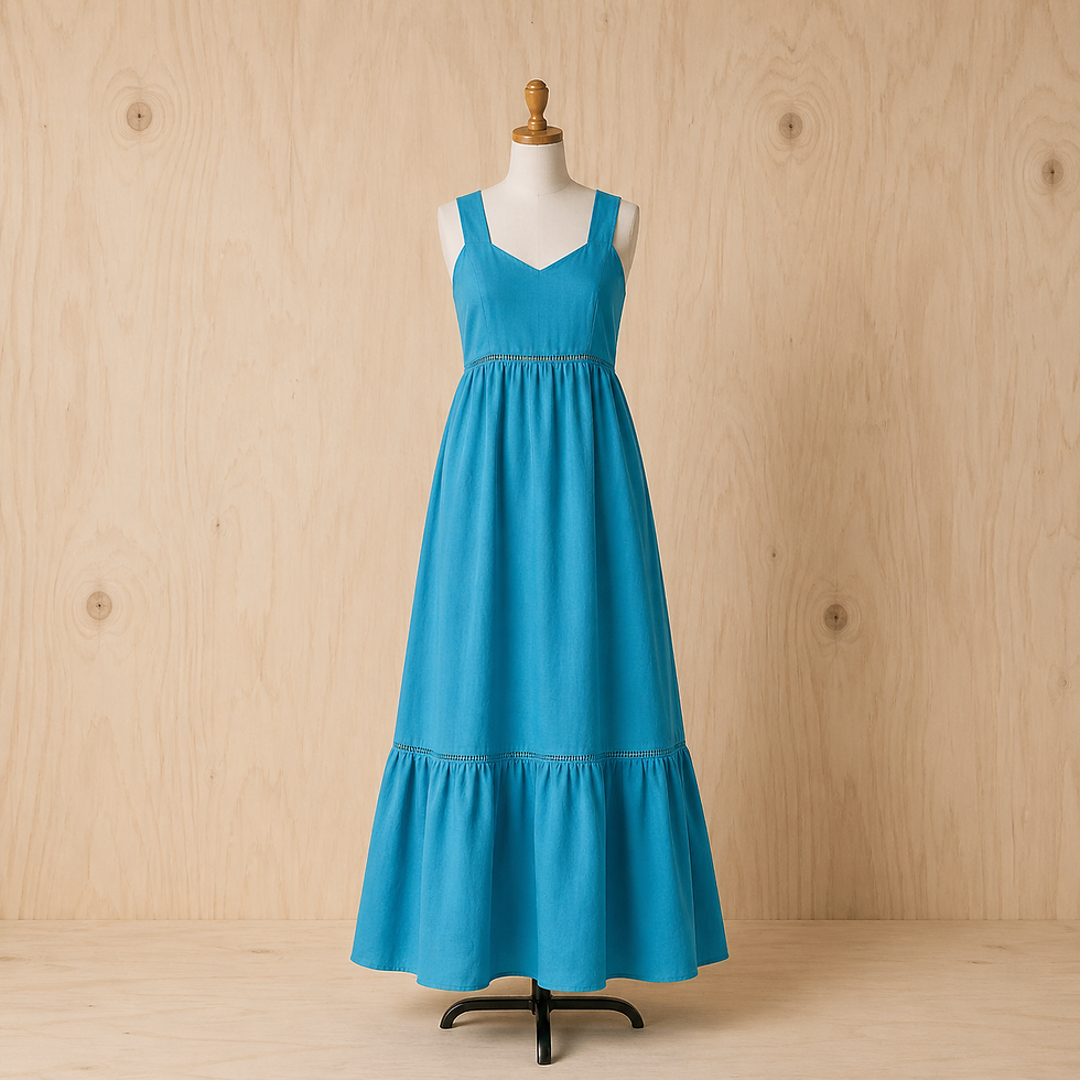 Thumbnail: Dyed Linen Cotton Deadstock Horizon Blue 