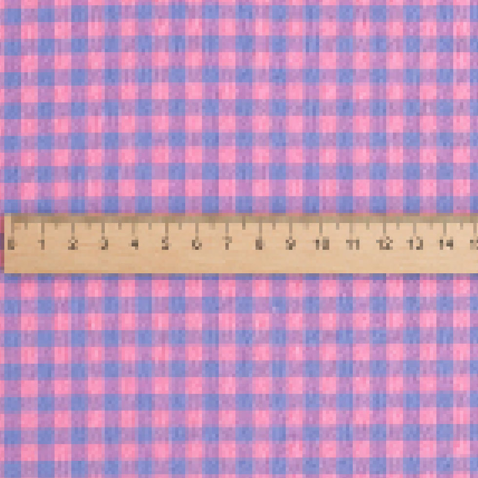 Thumbnail: Seersucker Cotton Gingham Violet Berry 2 Meter Remnant