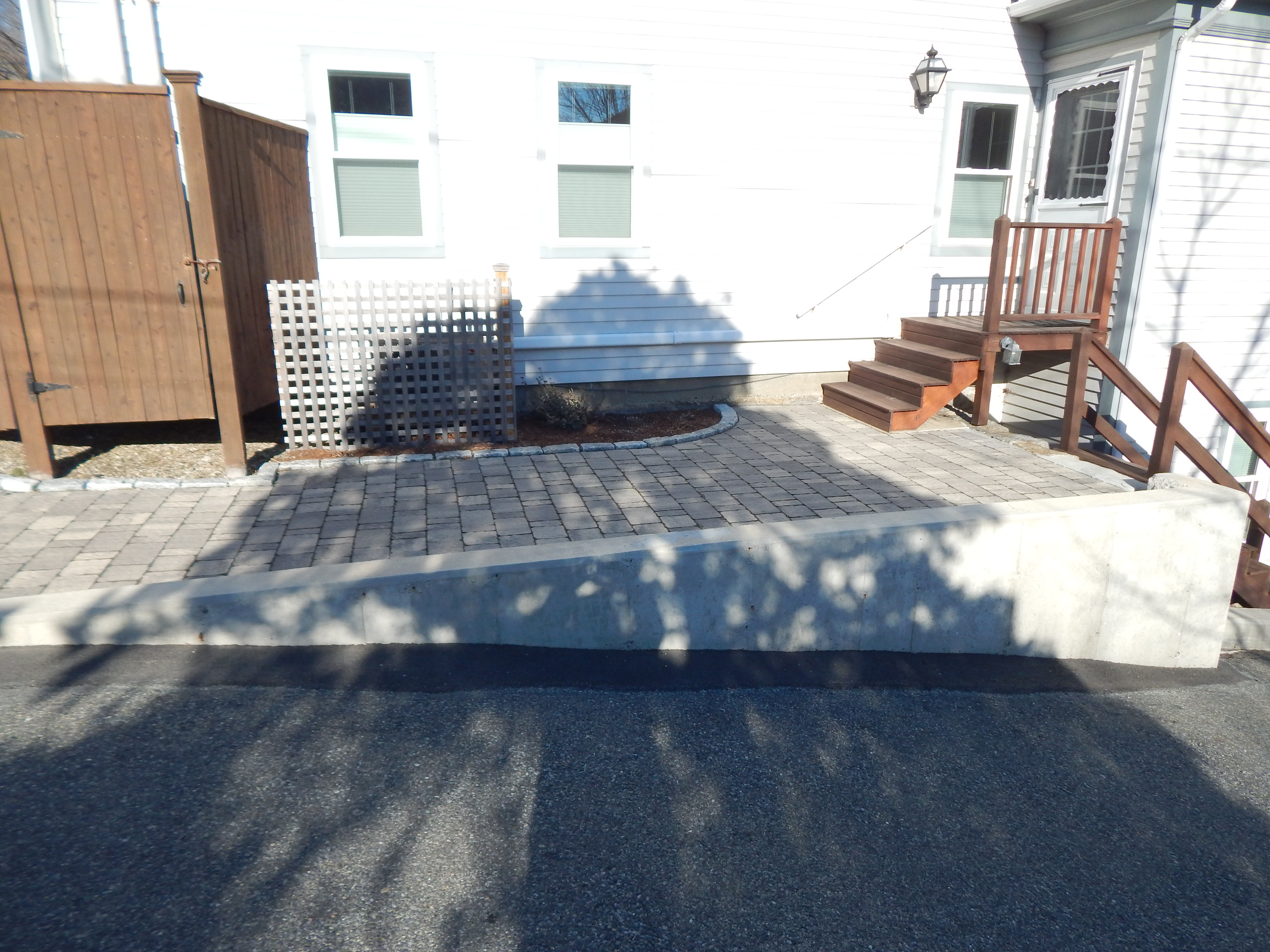 Poured Concrete Wall/Paver Walk
