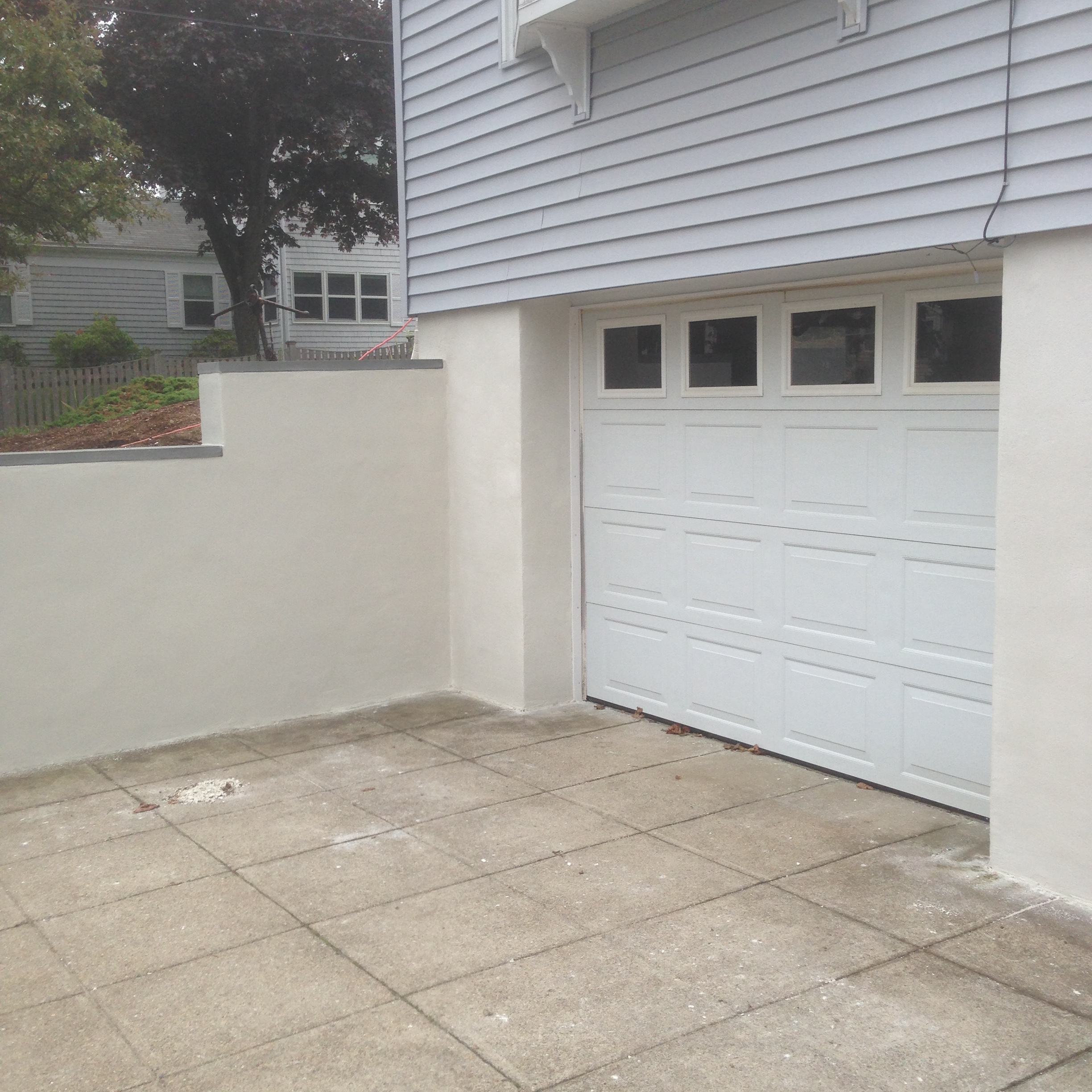 Poured Concrete/Stucco Finish Wall