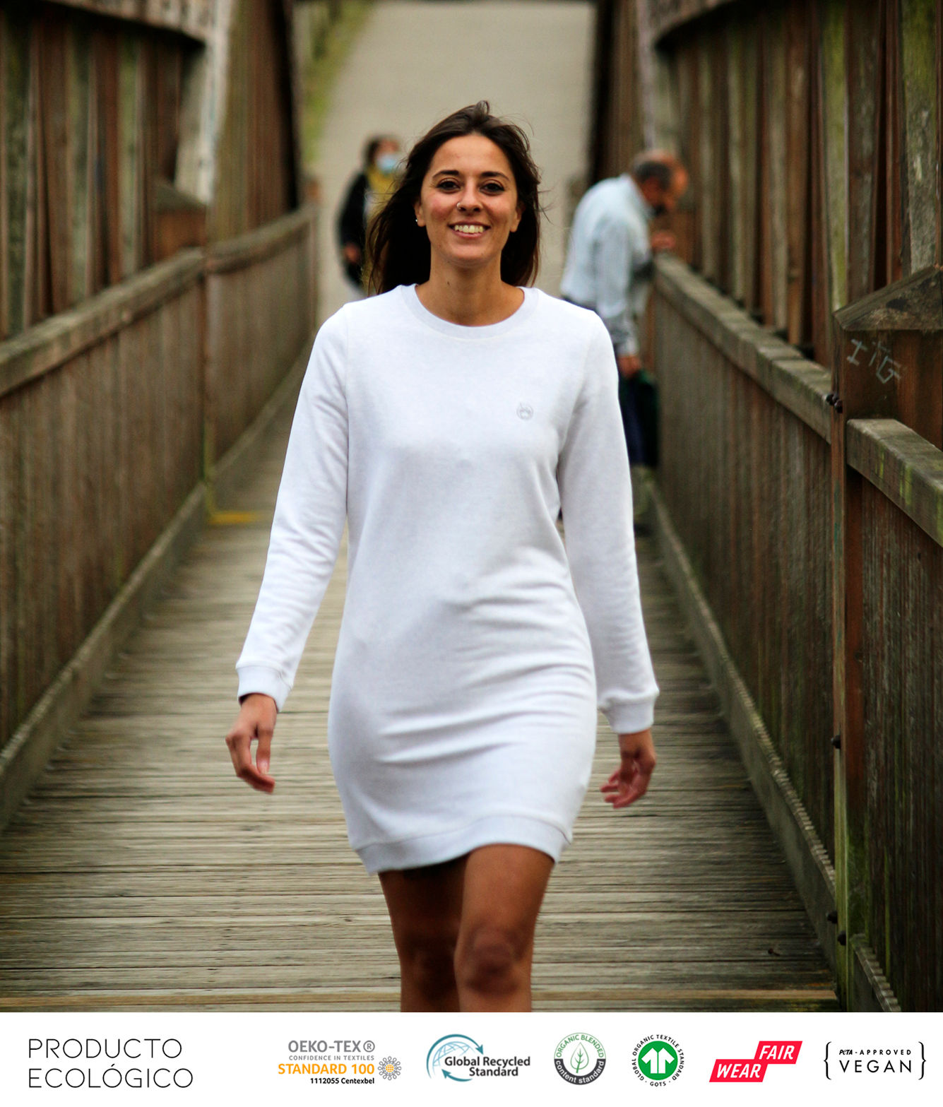 VESTIDO SUDADERA BASIC MUJER // CreamHeather Grey