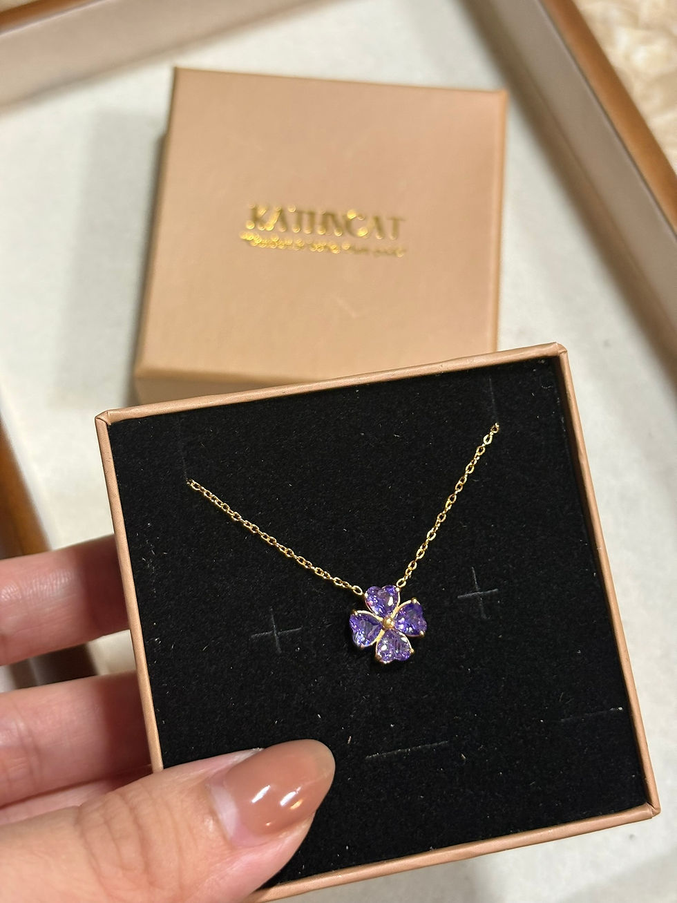 Thumbnail: Crystal Clover Necklace