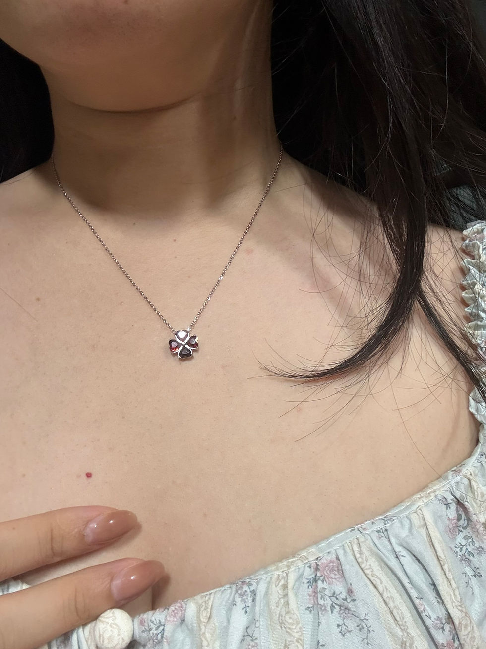 Thumbnail: Crystal Clover Necklace