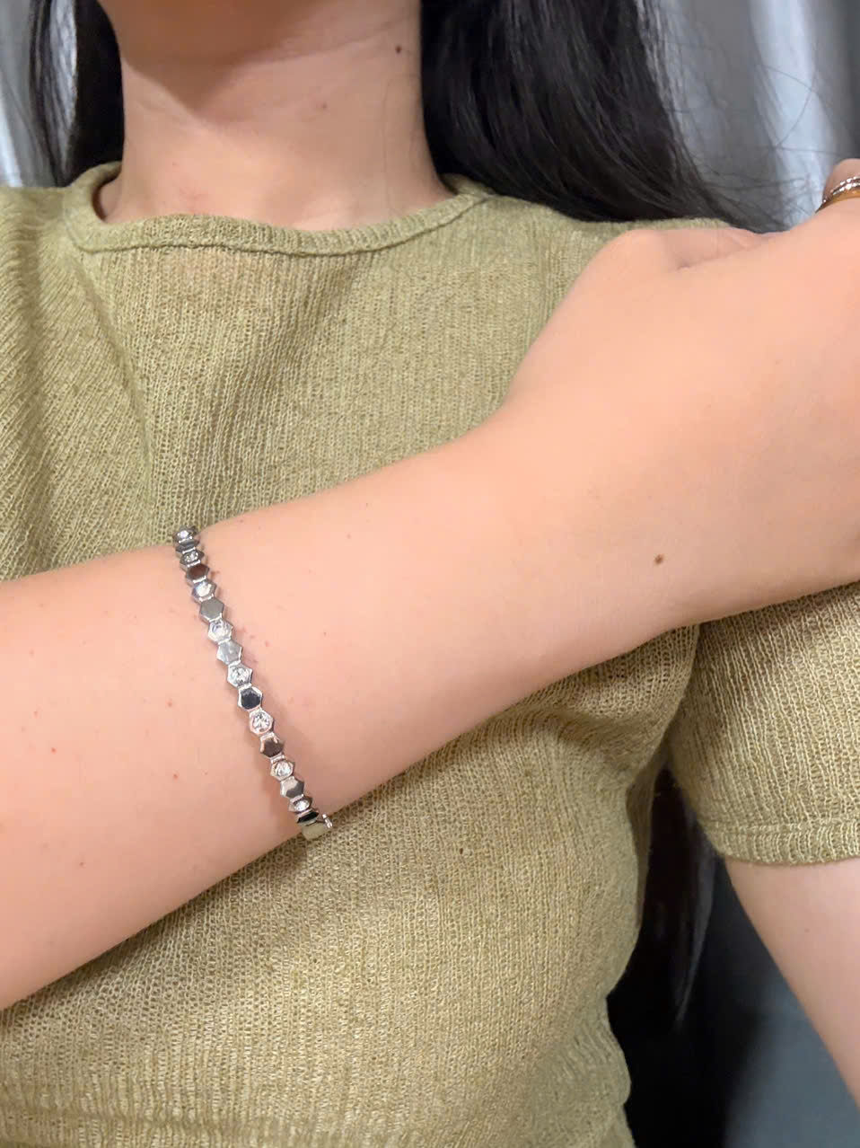 Hình thu nhỏ: Beehive Oval Bangle
