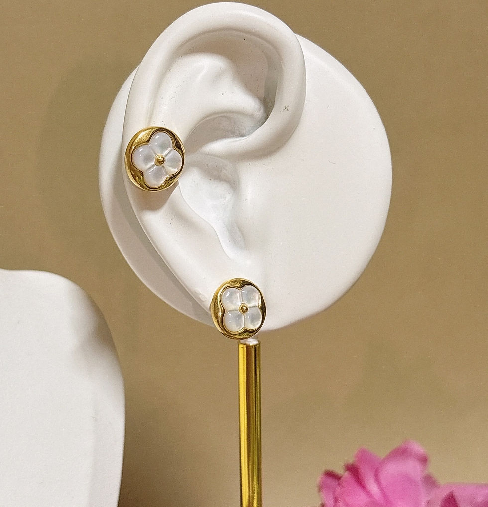 Hình thu nhỏ: Circle Jelly Blossom Earrings