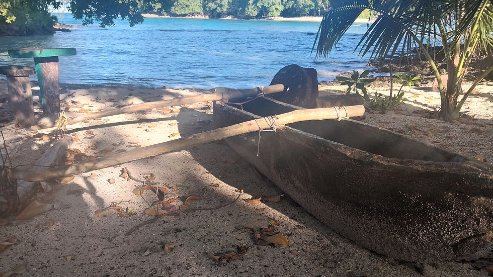 Dugout Canoe at Hideaway Paradise Beach Bungalows