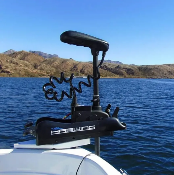 Miniatura: MOTOR ELECTRICO HASWING CAYMAN 80LBS NEGRO CON SOPORTE