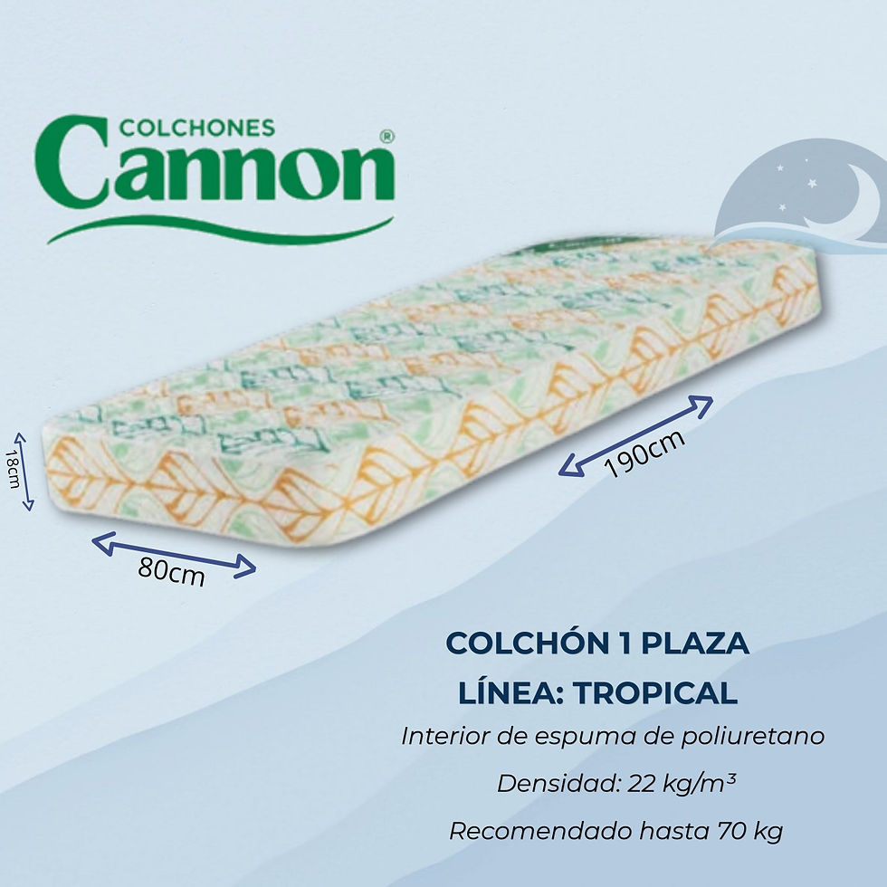 Miniatura: COLCHÓN CANNON - TROPICAL - 80*190*18