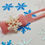 Thumbnail: White Glitter snowflakes dog top knot clip