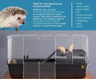 Prevue universal small animal home cage for rabbits, guinea pigs, and other pets.