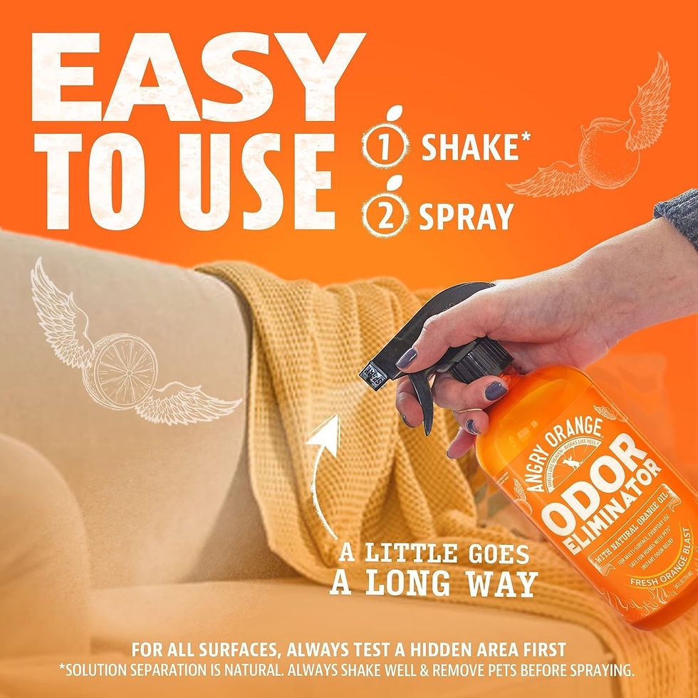 ANGRY ORANGE 24 oz pet odor eliminator, citrus spray for cat and dog urine and carpet stains.