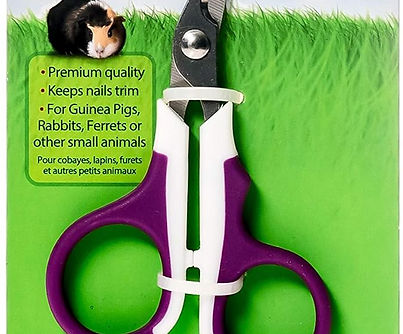 small pet nail clipper in purple for safe trimming of rabbits, guinea pigs, and hamsters.