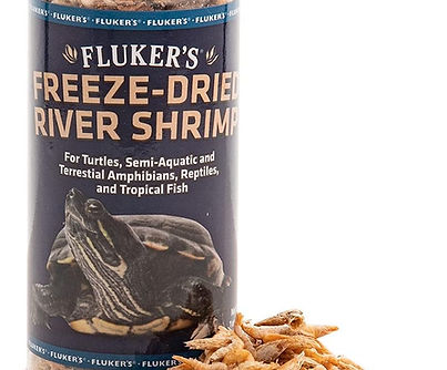 Fluker’s freeze-dried river shrimp food for turtles, fish, and reptiles