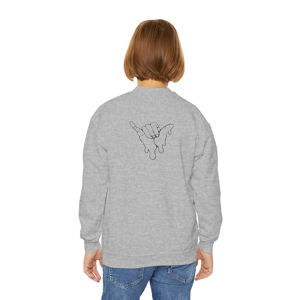 Thumbnail: Youth Good Vibez Drippy Crewneck Sweatshirt