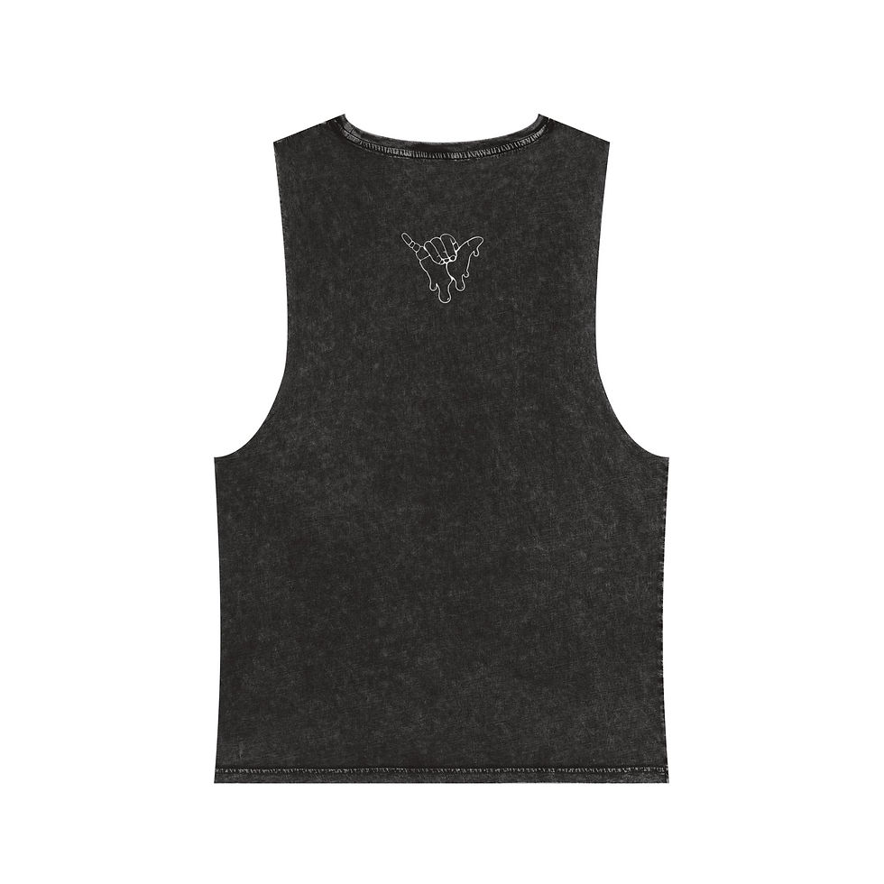 Thumbnail: Adults Unisex Stonewash Muscle Tank Top